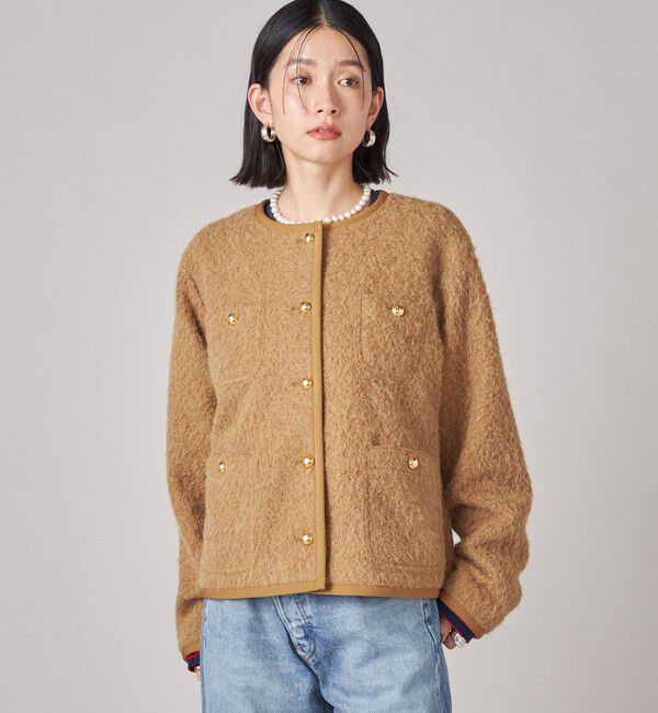 SHIPS for women「SHIPS NINE CASE: ノーカラー ジャケット」|ノーカラージャケット|