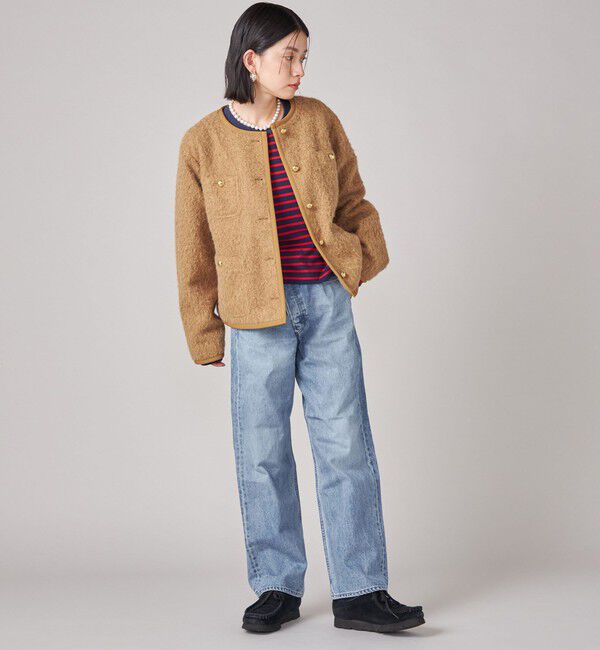 SHIPS for women「SHIPS NINE CASE: ノーカラー ジャケット」|ノーカラージャケット|