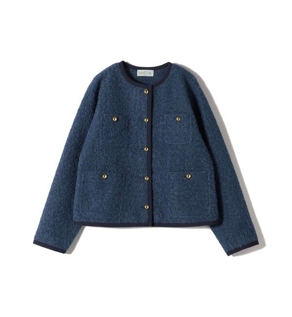 SHIPS for women「SHIPS NINE CASE: ノーカラー ジャケット」|ノーカラージャケット|