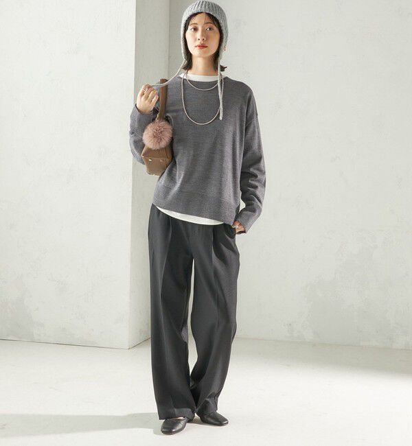 SHIPS for women「perah: ブローチ 付 イヤー フラップ ラメ ニット キャップ」|ニット帽|