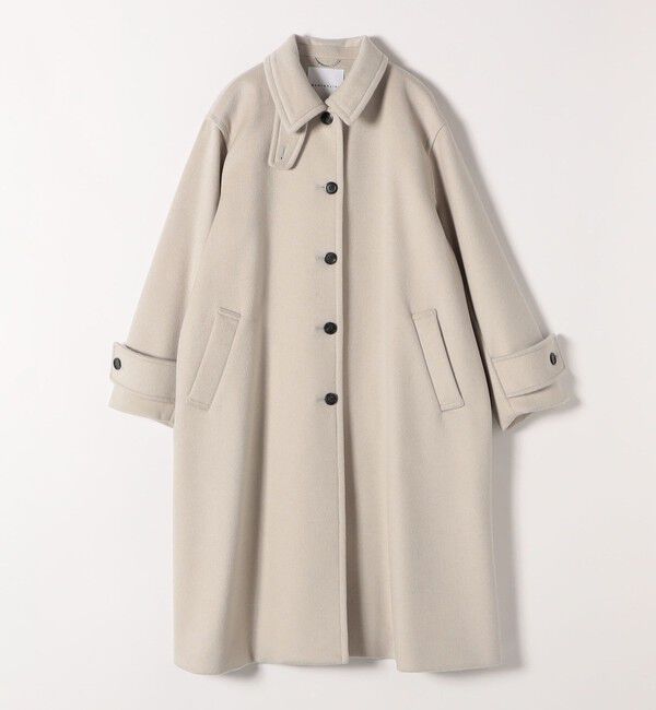 quaranciel「《一部追加予約》PURE WOOL スタンド & ステンカラー ロング コート」|ステンカラーコート|