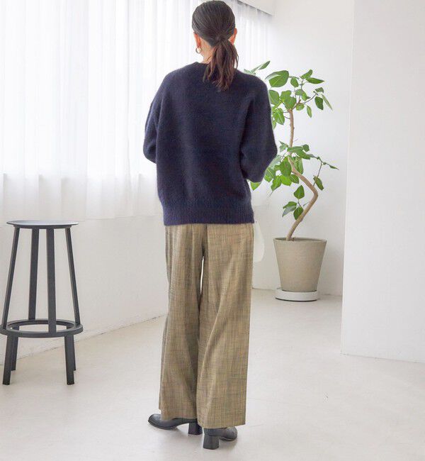 SHIPS for women「〈手洗い可能〉フォックス スパンコール クルーネック ニット」|ニット・セーター|