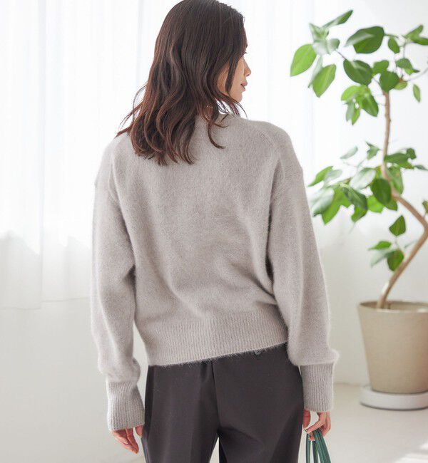 SHIPS for women「〈手洗い可能〉フォックス ビジュー Vネック ニット」|ニット・セーター|
