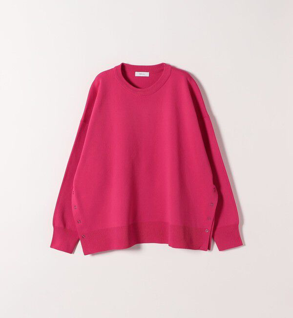 SHIPS any「【WEB限定】〈手洗い可能〉サイドスリット クルーネック ルーズ プルオーバー」|ニット・セーター|