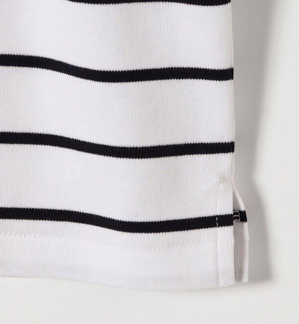 quaranciel「quaranciel:〈洗濯機可能〉ボーダー ビッグ スキッパー プルオーバー」|Tシャツ・カットソー|