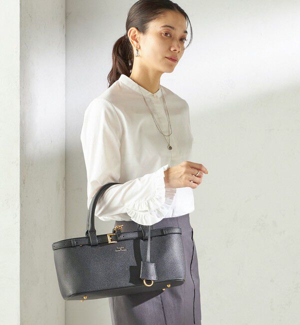 SHIPS for women「〈洗濯機可能〉フリル カフス バンド カラー シャツ」|シャツ・ブラウス|