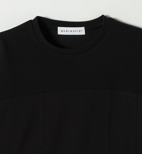 quaranciel「quaranciel:〈洗濯機可能〉カットジョーゼット ドッキング コルセット プルオーバー」|Tシャツ・カットソー|