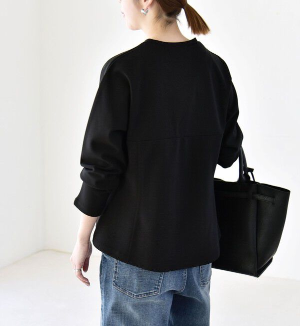 quaranciel「quaranciel:〈洗濯機可能〉カットジョーゼット ドッキング コルセット プルオーバー」|Tシャツ・カットソー|