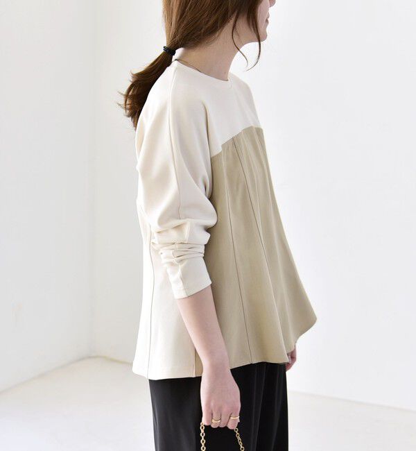 quaranciel「quaranciel:〈洗濯機可能〉カットジョーゼット ドッキング コルセット プルオーバー」|Tシャツ・カットソー|
