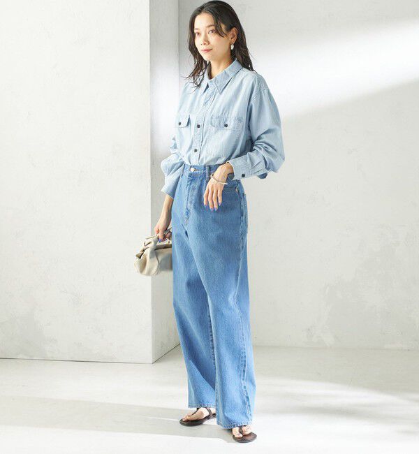 SHIPS for women「NINE CASE:〈洗濯機可能〉シャンブレー シャツ」|シャツ・ブラウス|