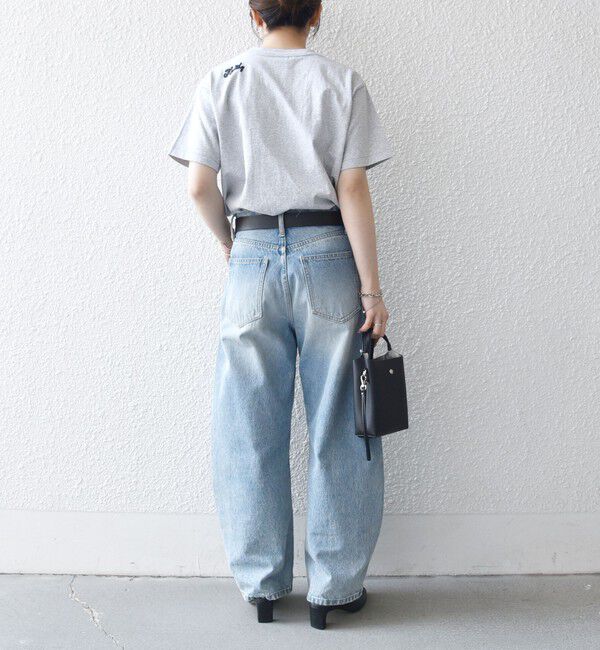 SHIPS any「【SHIPS any別注】Collegiate Pacific:〈洗濯機可能〉V ガゼット プリント & 刺繍 Tシャツ」|Tシャツ・カットソー|