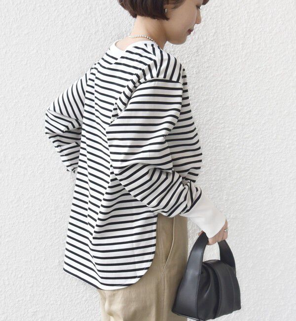 SHIPS for women「〈手洗い可能〉ロング リブ ラウンド ヘム プルオーバー」|Tシャツ・カットソー|