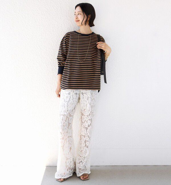 SHIPS for women「〈手洗い可能〉ロング リブ ラウンド ヘム プルオーバー」|Tシャツ・カットソー|