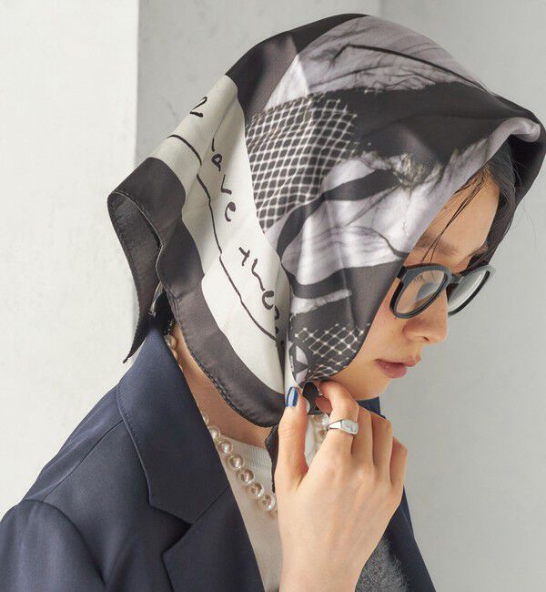 SHIPS for women「【SHIPS別注】THE CULTURE CORD: ARTIST SCARF（DM）」|バンダナ・スカーフ|ブラック