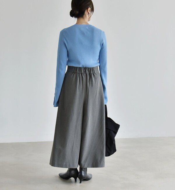 quaranciel「〈洗濯機可能〉裏起毛 シアバター タック Aライン キュロット パンツ」|その他|