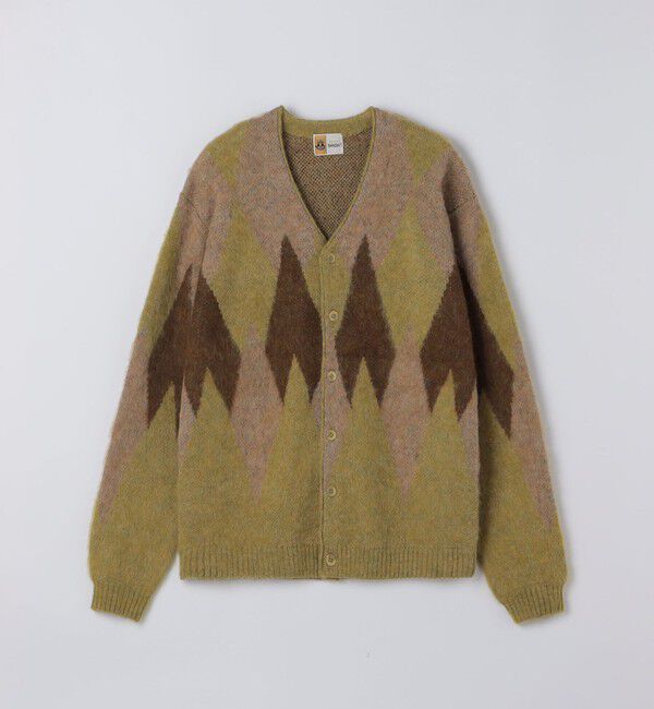 SHIPS「TOWNCRAFT: MOHAIR SHAGGY JACQUARD CARDIGAN」|カーディガン|マスタード