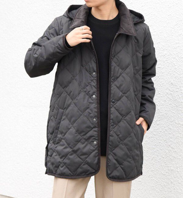 SHIPS any「【SHIPS any別注】TAION:〈手洗い可能〉ダイヤキルト ダウン フード ハーフコート 26AW◇」|ダウン|