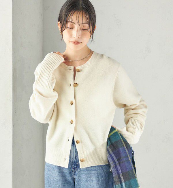 SHIPS for women「《予約》Super 180's 7ゲージ 袖 リブ ニット カーディガン」|カーディガン|
