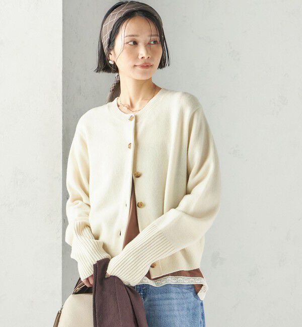 SHIPS for women「《予約》Super 180's 7ゲージ 袖 リブ ニット カーディガン」|カーディガン|