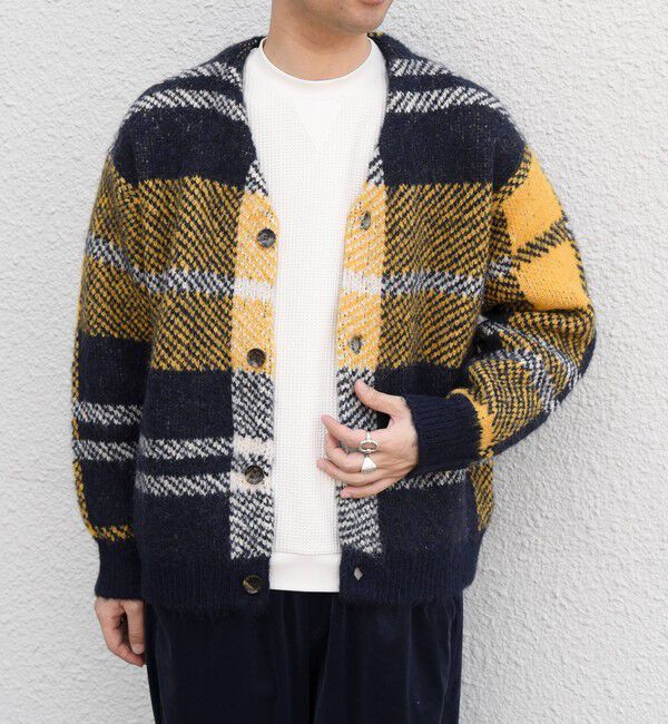 SHIPS any「〈手洗い可能〉アルパカ ミックス シャギー  ニット カーディガン 26AW◆」|カーディガン|