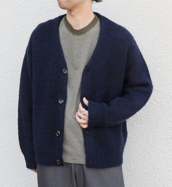 SHIPS any「〈手洗い可能〉アルパカ ミックス シャギー  ニット カーディガン 26AW◆」|カーディガン|
