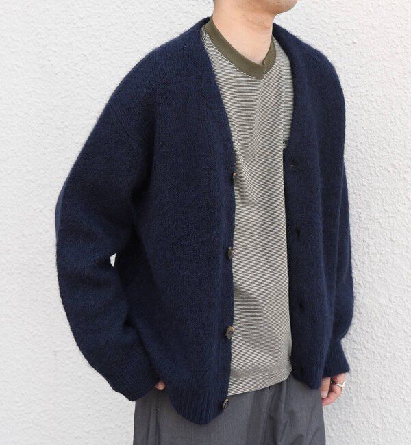SHIPS any「〈手洗い可能〉アルパカ ミックス シャギー  ニット カーディガン 26AW◆」|カーディガン|