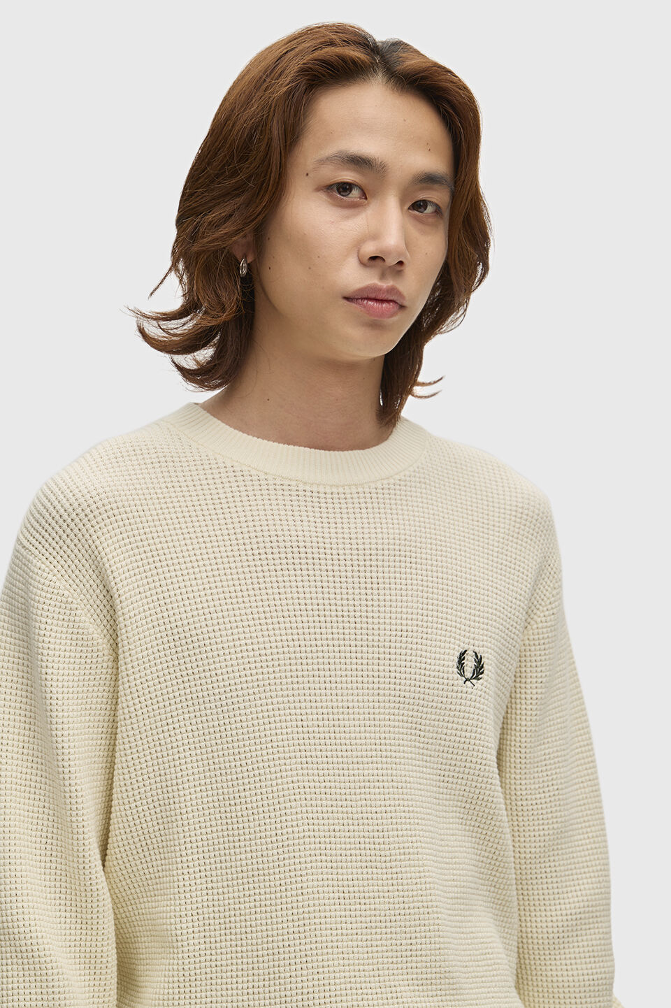  「FRED PERRY／Waffle Stitch Jumper／ワッフルステッチニット」|ニット・セーター|
