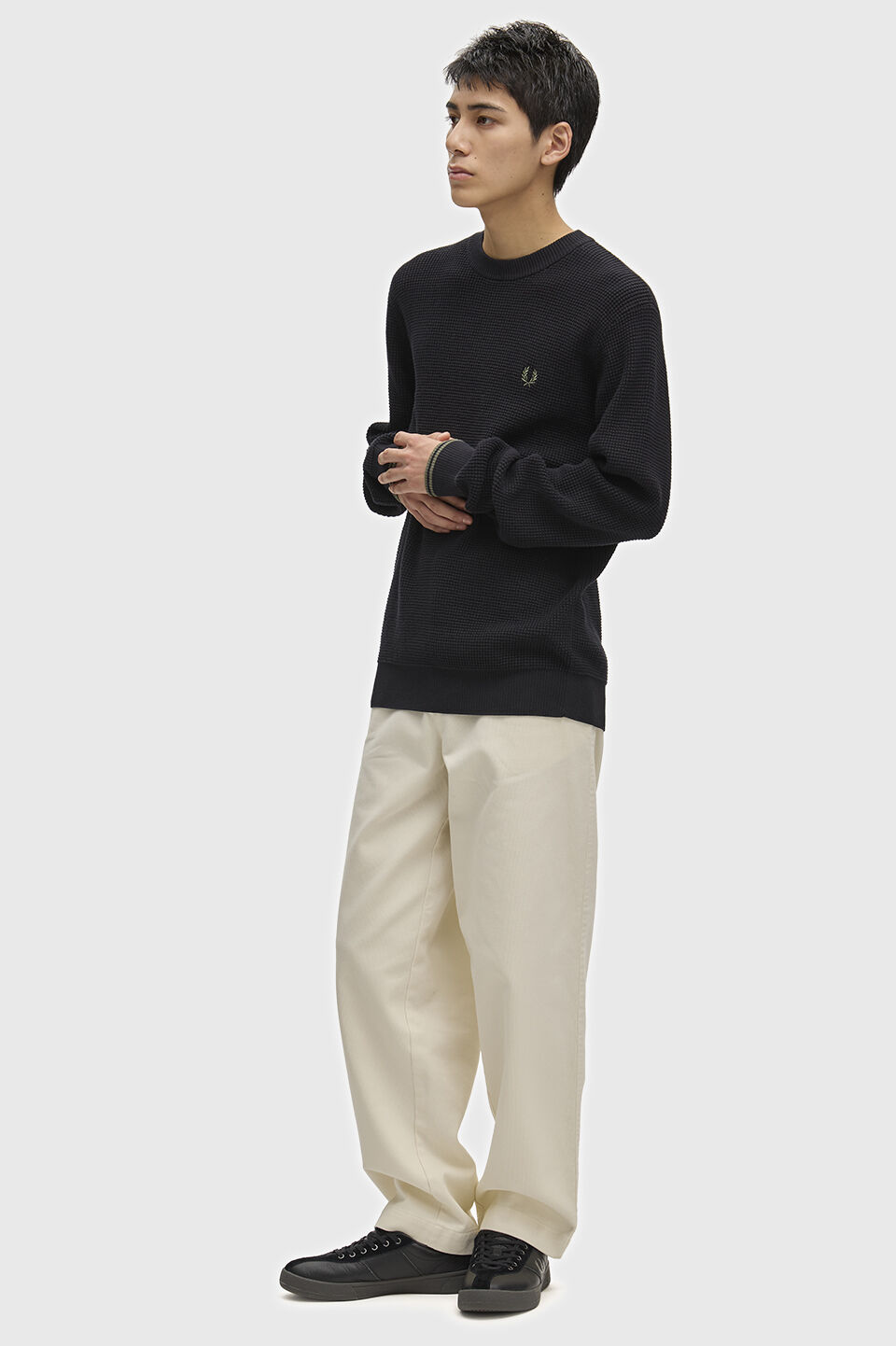  「FRED PERRY／Waffle Stitch Jumper／ワッフルステッチニット」|ニット・セーター|