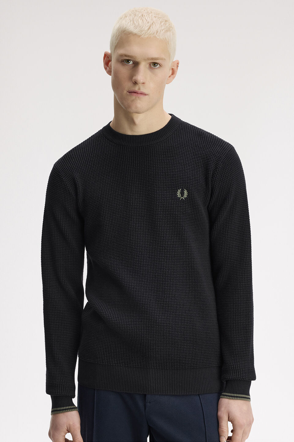  「FRED PERRY／Waffle Stitch Jumper／ワッフルステッチニット」|ニット・セーター|
