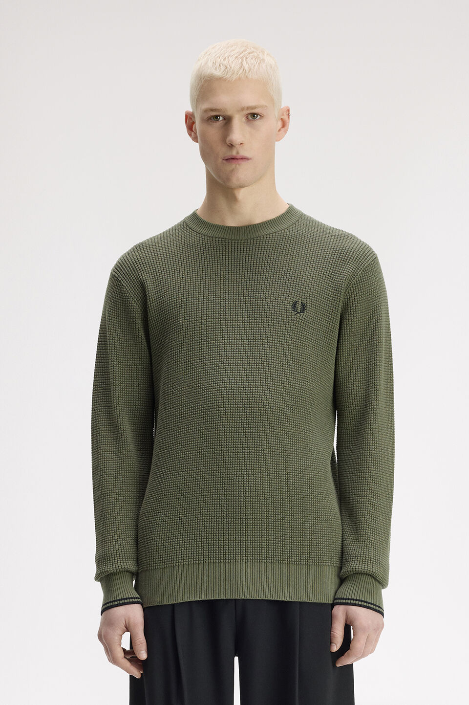  「FRED PERRY／Waffle Stitch Jumper／ワッフルステッチニット」|ニット・セーター|
