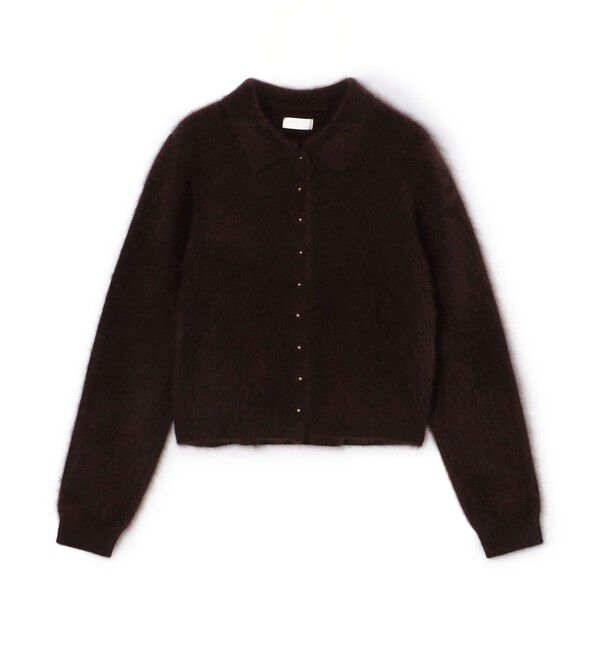 Ballsey「フラッフィーヤーン ミニカラーカーディガン」|カーディガン|49 ダークブラウン