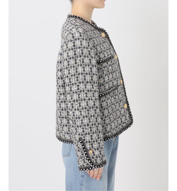 IENA「《IENA 35TH》THE TWEED JACKET with LINTON」|ノーカラージャケット|