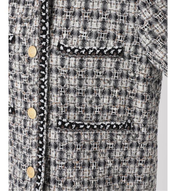 IENA「《IENA 35TH》THE TWEED JACKET with LINTON」|ノーカラージャケット|