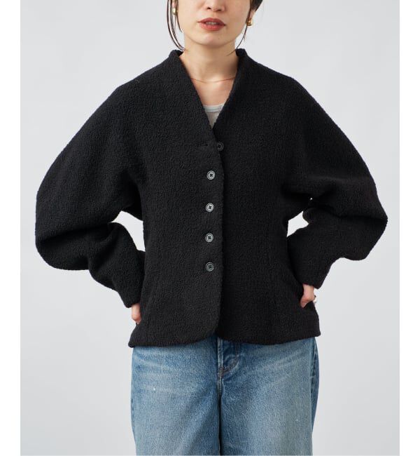 VERMEIL par iena「《予約》AKS LABEL アクス レーベル Stella wool Jacket」|ノーカラージャケット|