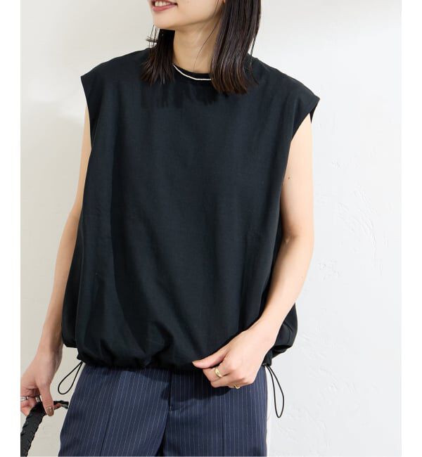 JOURNAL STANDARD「《追加》シャーリングノースリーブＴシャツ」|Tシャツ・カットソー|