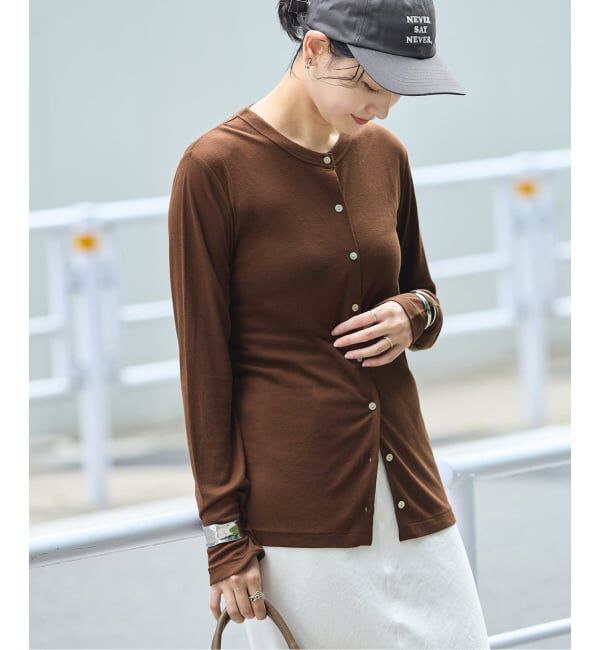 JOURNAL STANDARD「《追加》ウールMIX シアークルーネックカーディガン」|Tシャツ・カットソー|