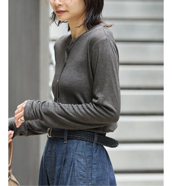 JOURNAL STANDARD「《追加》ウールMIX シアークルーネックカーディガン」|Tシャツ・カットソー|