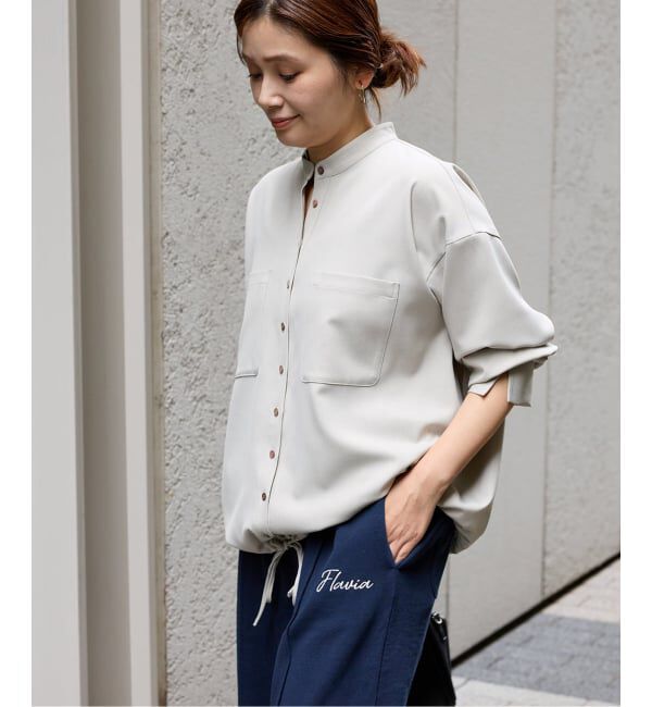 JOURNAL STANDARD「《追加》ウーリッシュツイルタックボリュームシャツ」|シャツ・ブラウス|ナチュラル