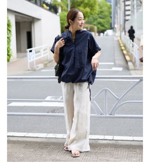 JOURNAL STANDARD「《WEB限定追加3》ハードマンズリネンコットンフレンチスリーブスキッパーシャツ」|シャツ・ブラウス|