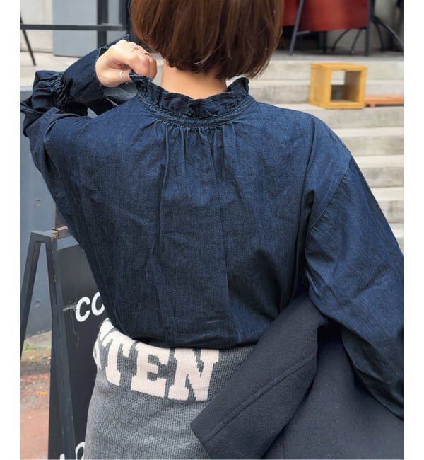 JOURNAL STANDARD relume「《追加2》ライトデニムスタンドカラーブラウス」|シャツ・ブラウス|