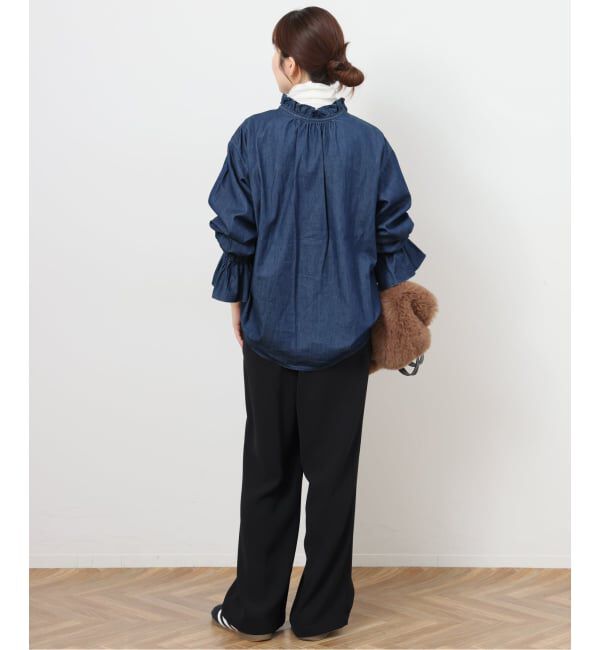 JOURNAL STANDARD relume「《追加2》ライトデニムスタンドカラーブラウス」|シャツ・ブラウス|