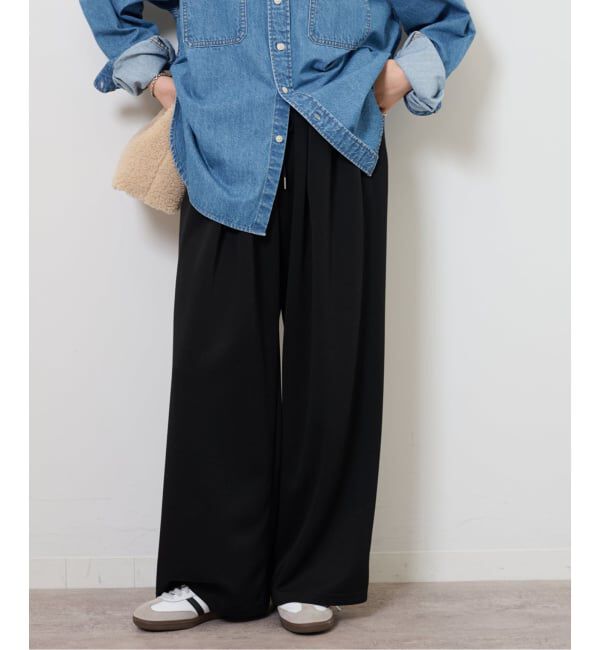 JOURNAL STANDARD relume「《追加》T/Rポンチタックイージーパンツ」|その他|ブラック
