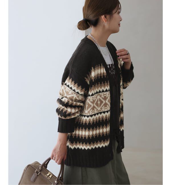 JOURNAL STANDARD「《予約》HERITAGE ジャガードVネックカーディガン」|カーディガン|