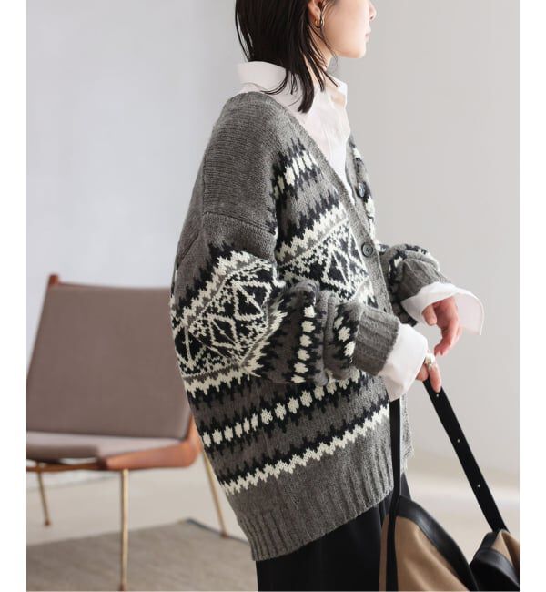 JOURNAL STANDARD「《予約》HERITAGE ジャガードVネックカーディガン」|カーディガン|