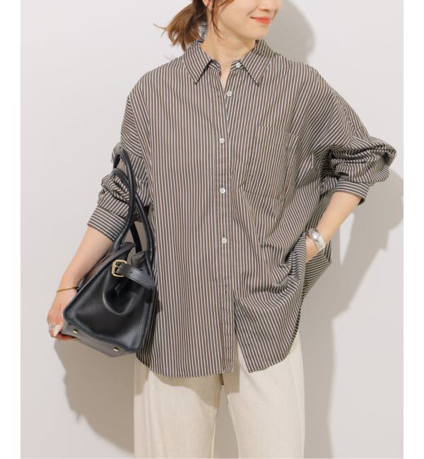 JOURNAL STANDARD relume「《追加 / 新色》コンパクトコットンストライプビッグシャツ」|シャツ・ブラウス|