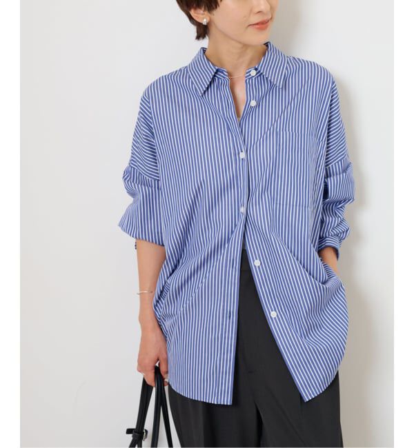 JOURNAL STANDARD relume「《追加 / 新色》コンパクトコットンストライプビッグシャツ」|シャツ・ブラウス|