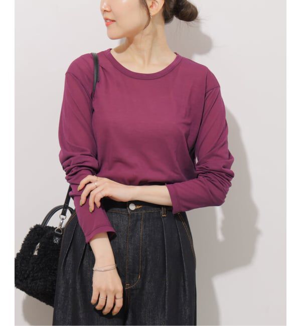 JOURNAL STANDARD relume「《追加3 / 新色》シアークルーネックロングTシャツ」|Tシャツ・カットソー|パープル