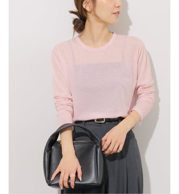 JOURNAL STANDARD relume「《追加3 / 新色》シアークルーネックロングTシャツ」|Tシャツ・カットソー|ピンク A