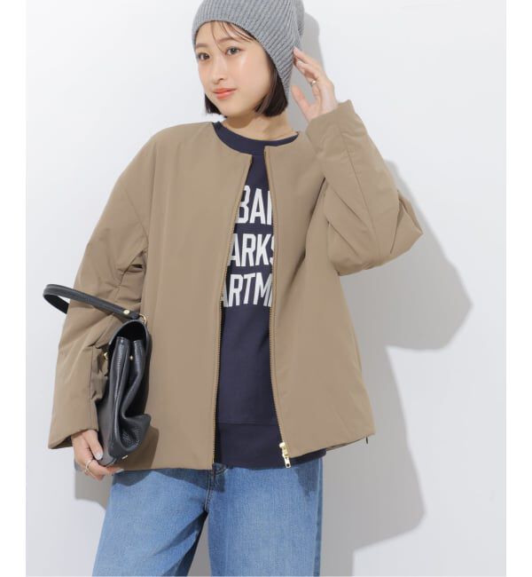 JOURNAL STANDARD relume「《追加》パフィーノーカラーサイドジップブルゾン」|その他|カーキ