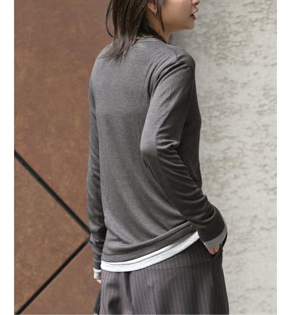 JOURNAL STANDARD「《追加2》ウールMIX シアークルーネックカーディガン」|Tシャツ・カットソー|